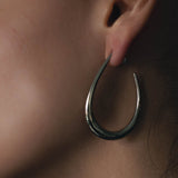 Drop Hoop Earrings Accessories Silver Plated 