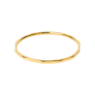 Faceted Bangle Jewelry Gold Plated 