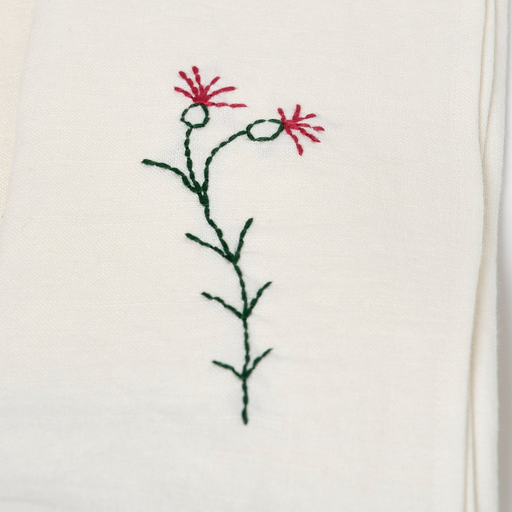 Fleurs Romantiques Table Napkins | Set of 4 Table Linens Fleur Sauvage 