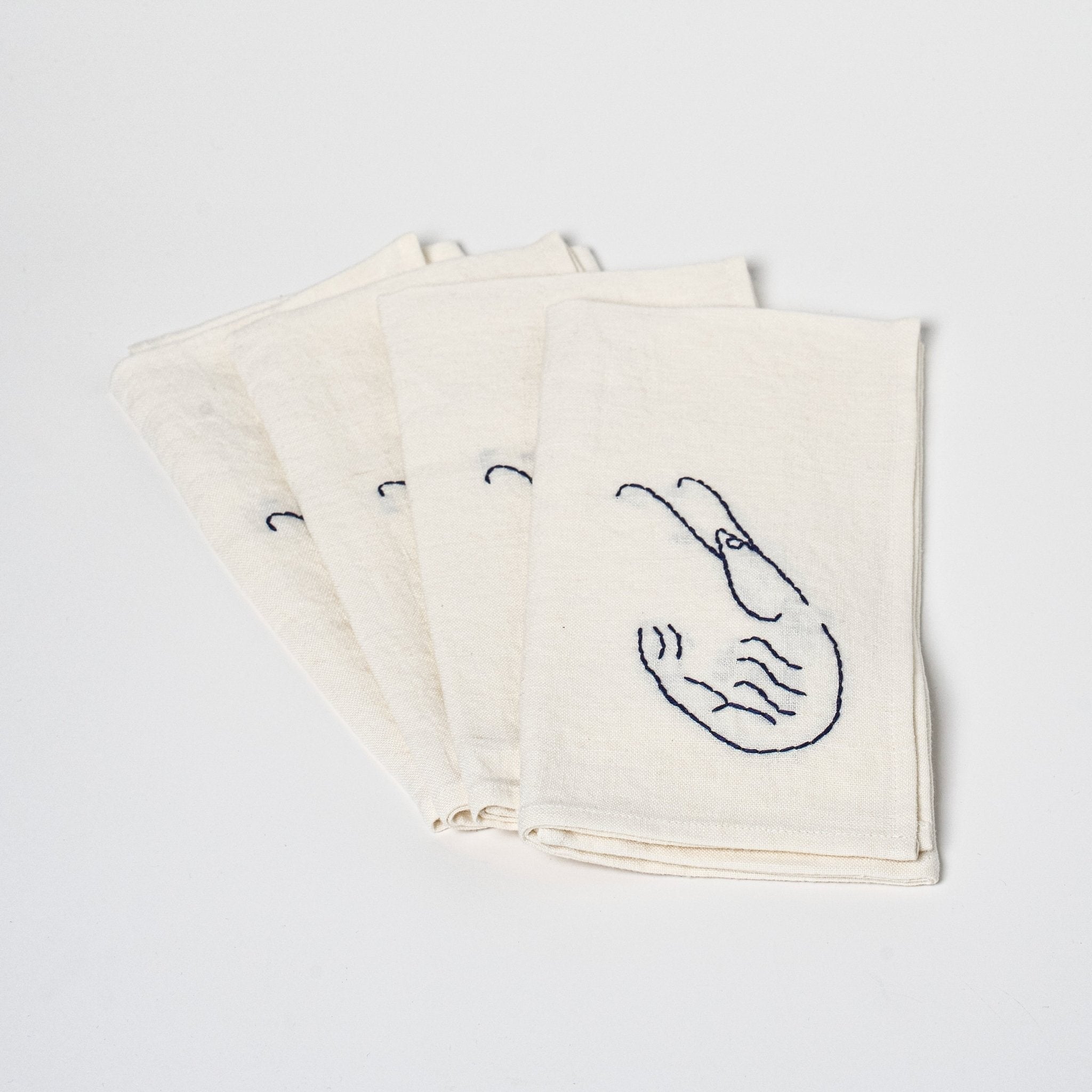 Fruits De Mer Table Napkins | Set of 4 Table Linens 