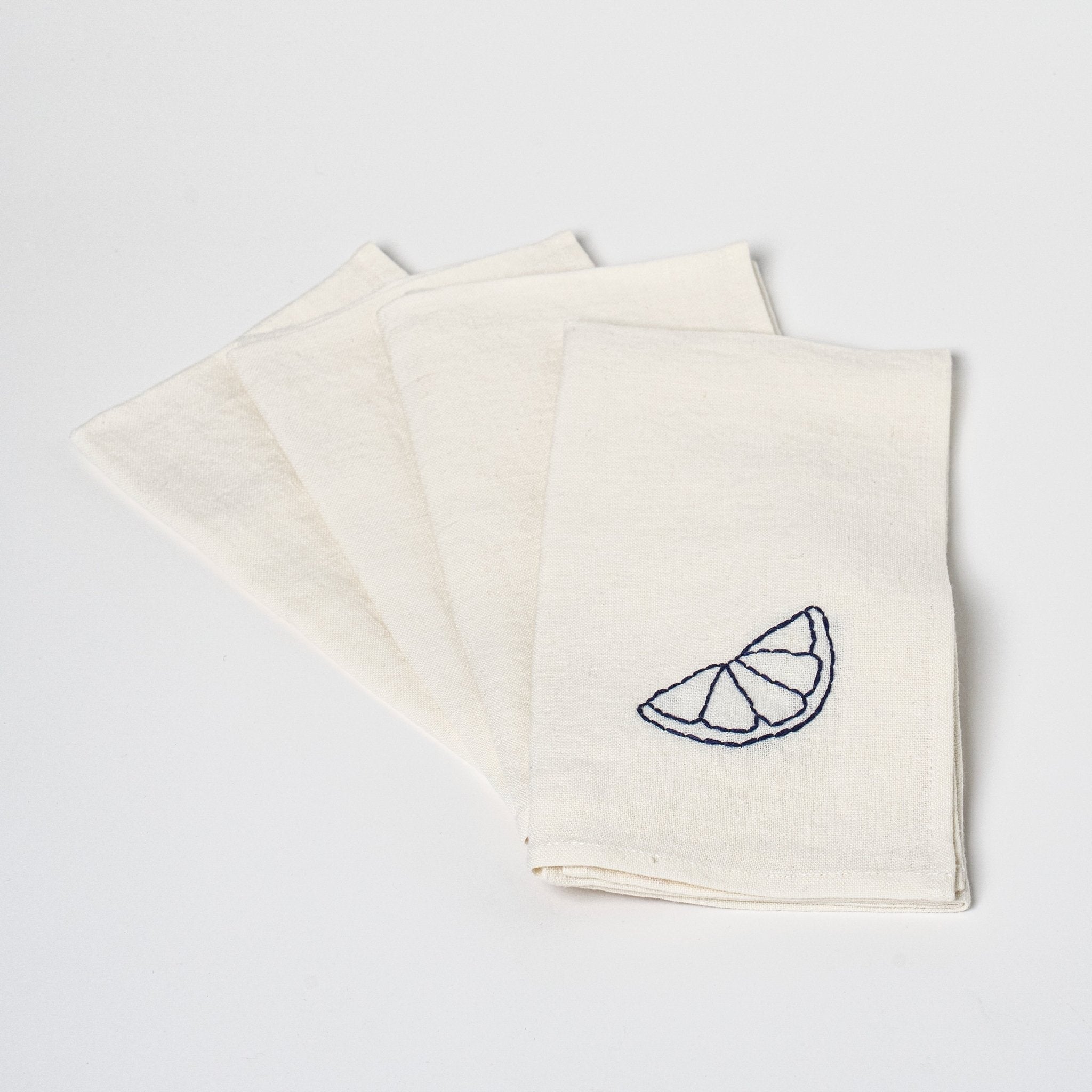 Fruits De Mer Table Napkins | Set of 4 Table Linens 