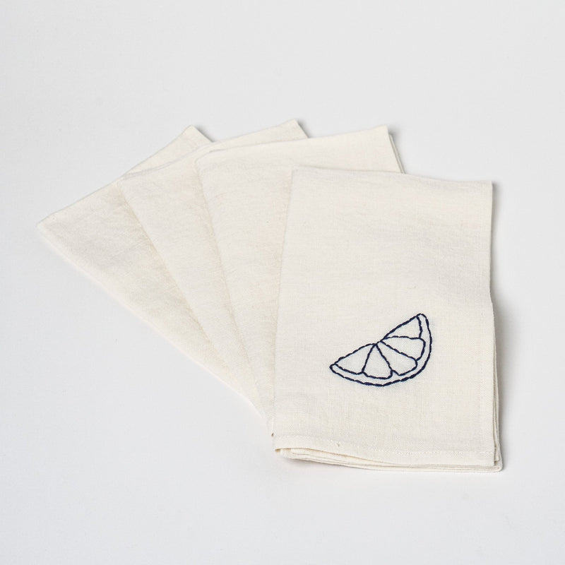 Fruits De Mer Table Napkins | Set of 4 Table Linens 