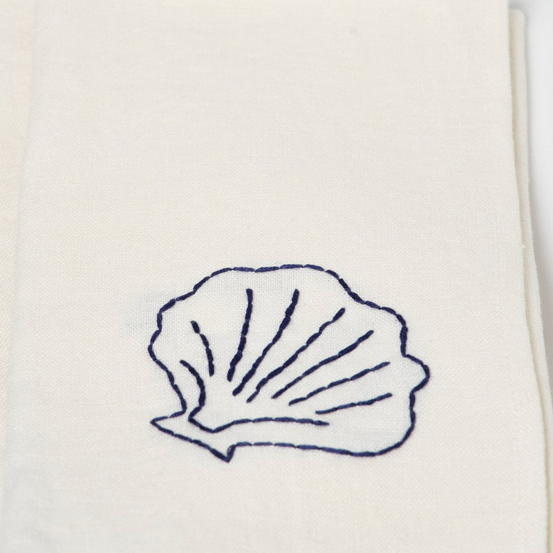 Fruits De Mer Table Napkins | Set of 4 Table Linens Coquille Saint-Jacques 