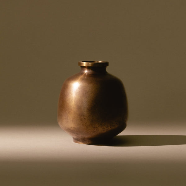 Hana Mitsubo Vase Incense Holders Golden Brass 