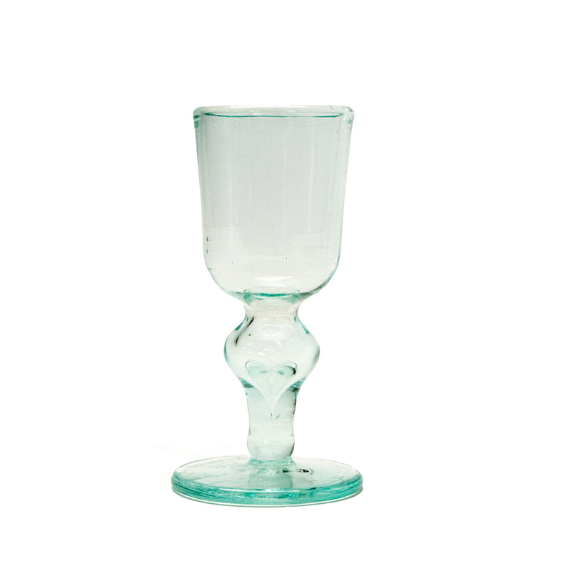 Hand Blown Wine Glass | Clear Glassware 