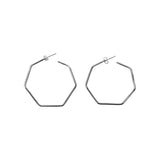 Hexagon Earrings | Large Jewelry Silver Plated 