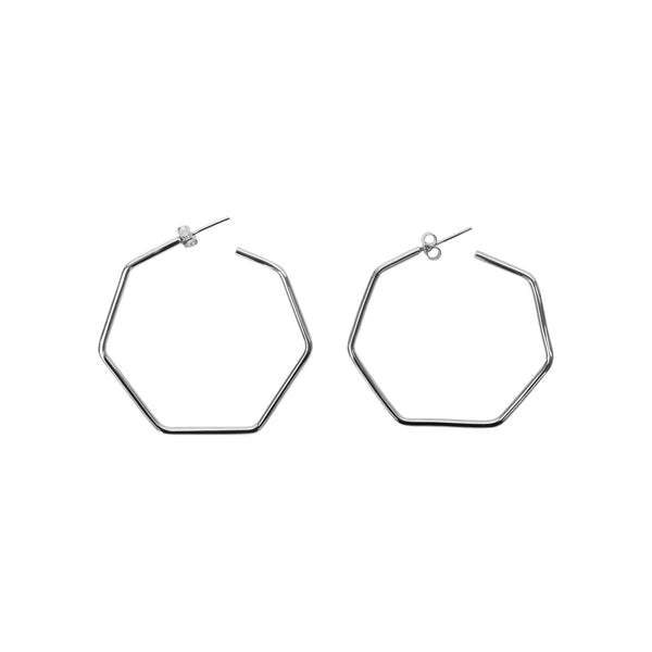 Hexagon Earrings | Large Jewelry Silver Plated 