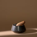 Holbox Mortar and Pestle | Black_Ayres_201-71-0868-156BlackMarbleOS | Obakki
