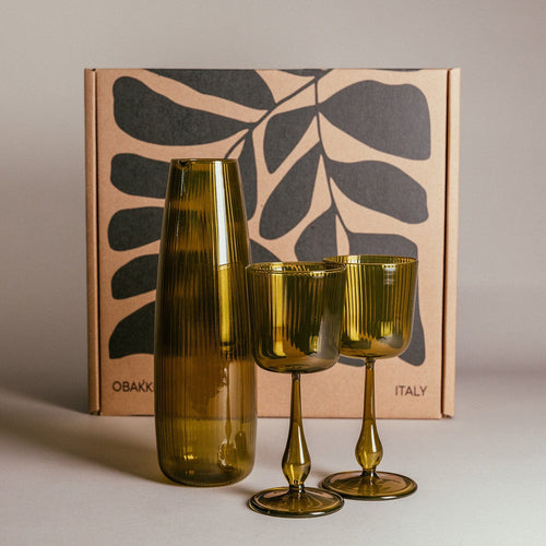 Italian Gift Box - The Fluted Glassware Set Glassware 