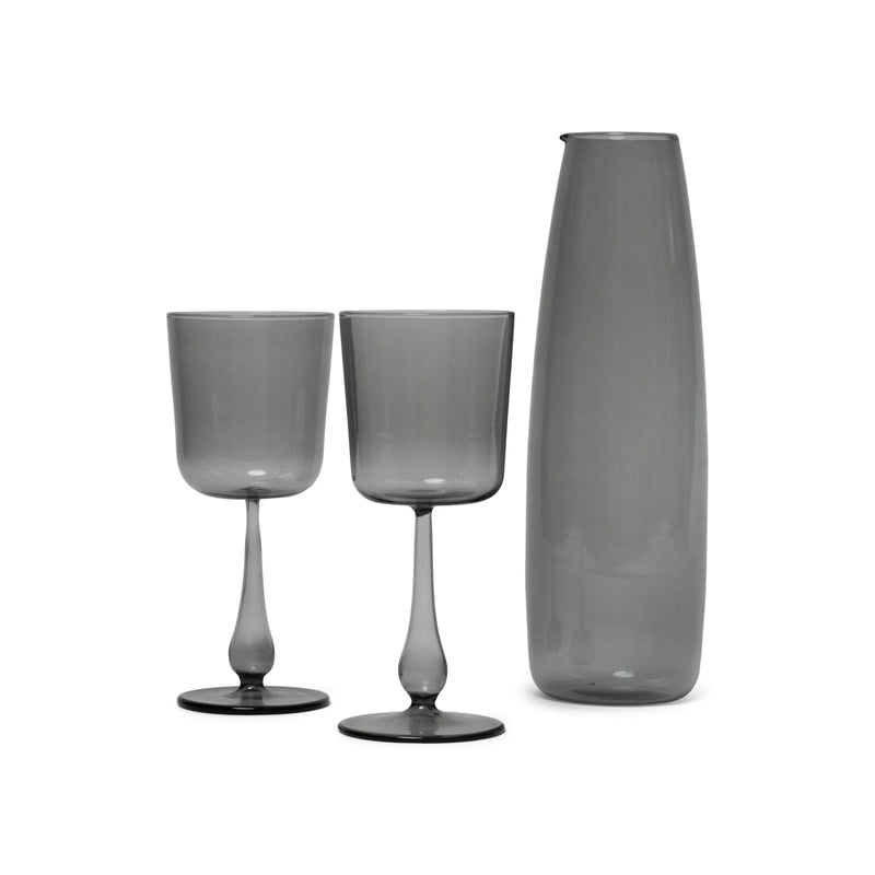 Italian Gift Box - The Fluted Glassware Set Glassware Fog Grey 