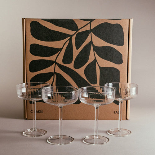 Italian Gift Box - The Luisa Coppa Set Glassware 