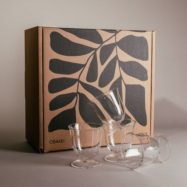 Italian Gift Box - The Rosetta Acqua Set Glassware 