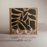 Italian Gift Box - The Rosetta Martini Set Glassware 