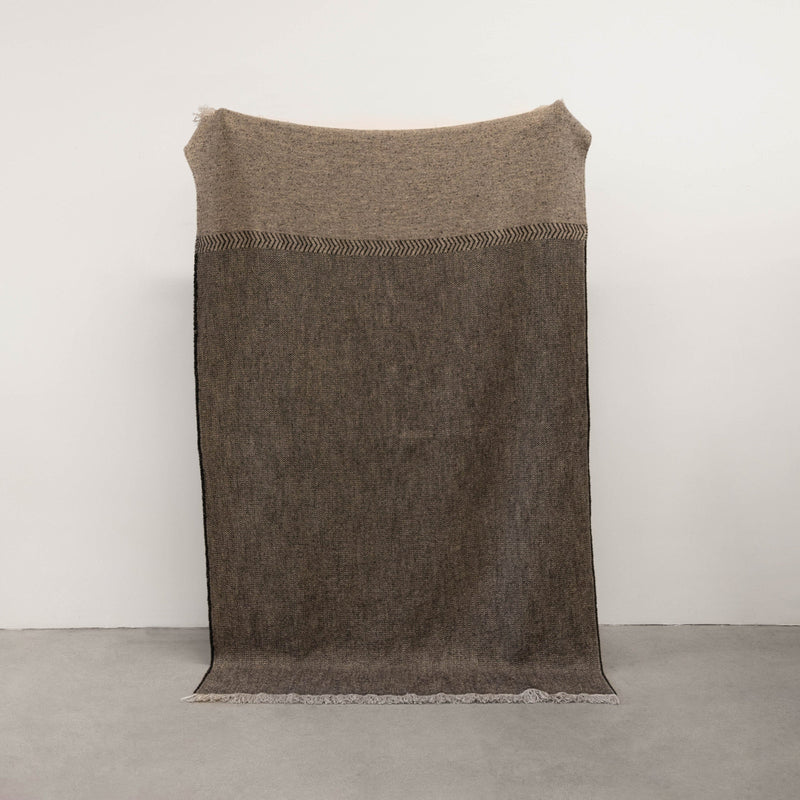 Jules Blanket | Black Herringbone Textiles 