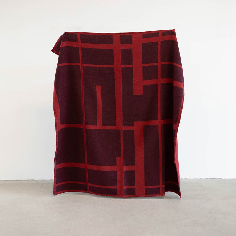 LC2 Jacquard Blanket Textiles Carmine / Pure Red 