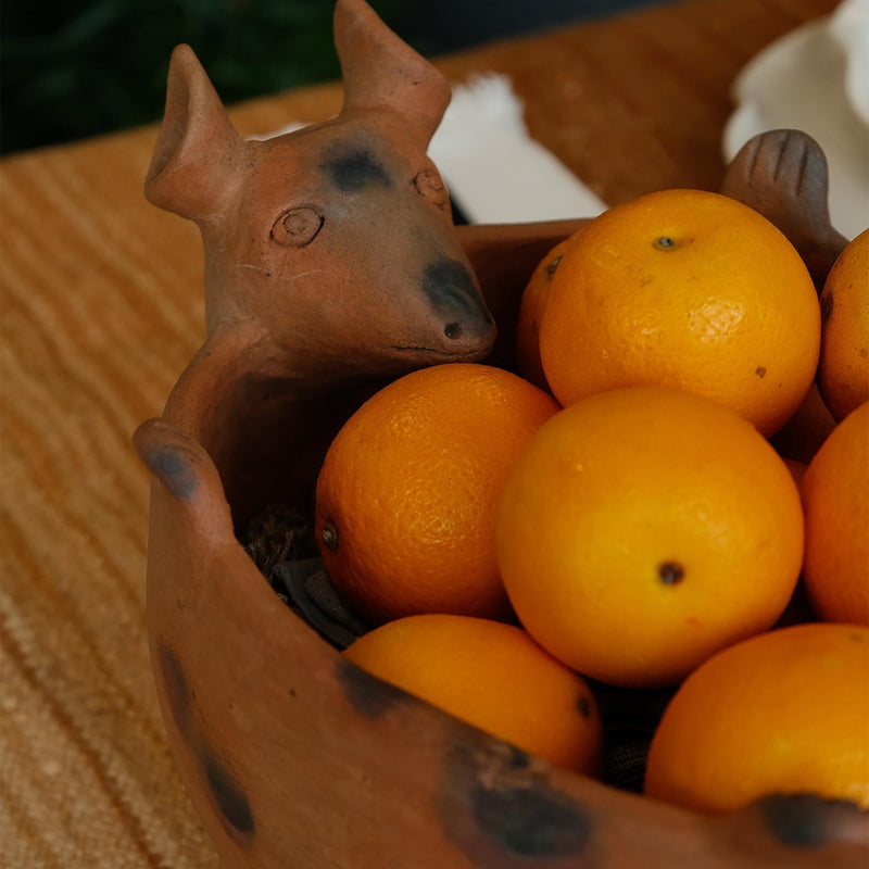 Maceta Tlacuache Clay Planter | Small Vases + Planters 