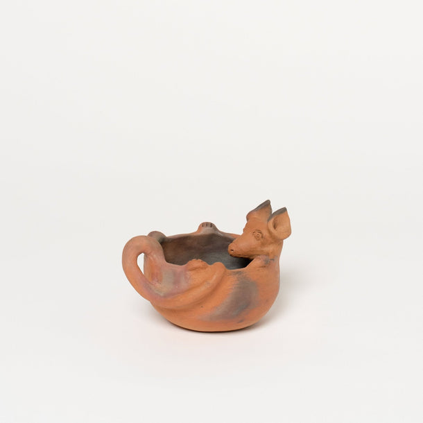 Maceta Tlacuache Clay Planter | Small_San Pedro Zipajo_201-74-1900-766NaturalOS | Obakki