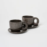 Marble Mug + Saucer | Set of 2 Vases + Planters Black Marble 