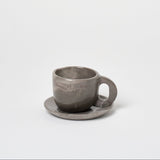 Marble Mug + Saucer Vases + Planters Grey Marble 