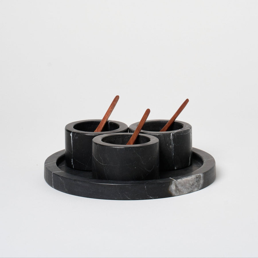 Marble Sauce Dish | Set of 3_Nook Mesa_201-71-1947-189Black MarbleOS | Obakki