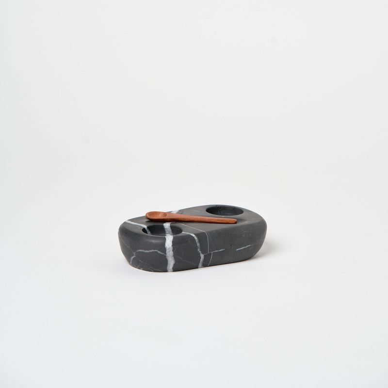 Marble Sauce + Spice Board Vases + Planters Black Marble 