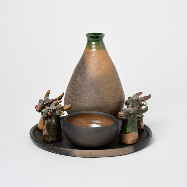 Oaxacan Mezcal Set | Berrendo Verde Vases + Planters 