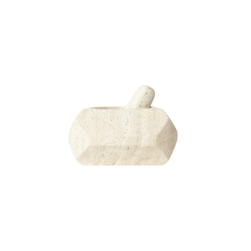 Orion Mortar and Pestle | Travertine Mortar + Pestles 