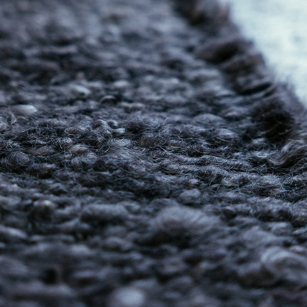 Raw Landscape Mohair Rug | Black Rugs 