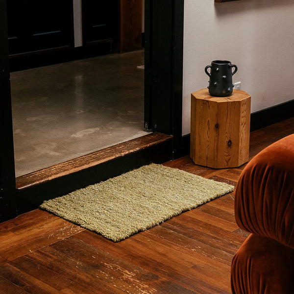 Raw Landscape Mohair Rug | Chartreuse Rugs 