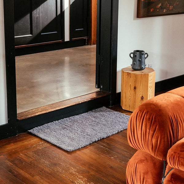Raw Landscape Mohair Rug | Light Charcoal Rugs 