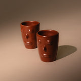 Red Clay Cara Cups | Set of 2 Bowls 