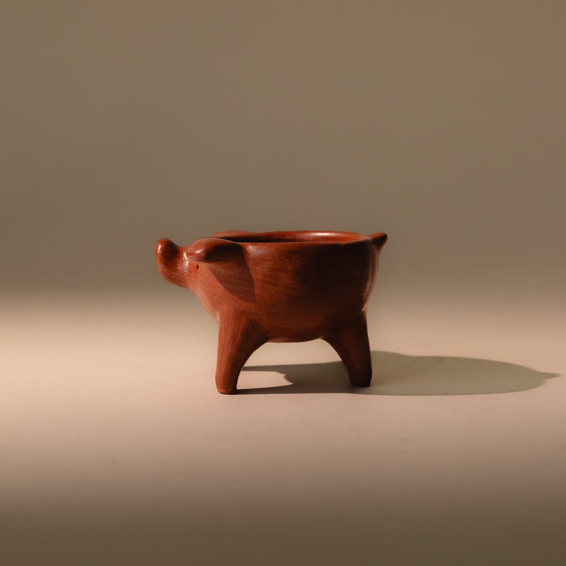 Red Clay Pig Dish Bowls 