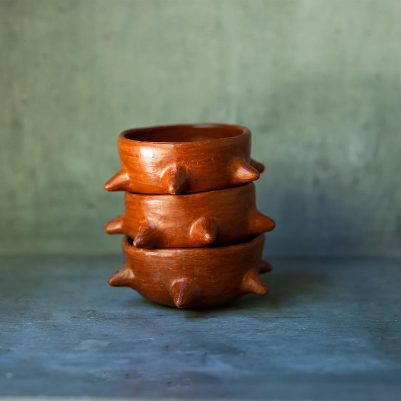 Red Clay Spiked Sauce Bowl Bowls 