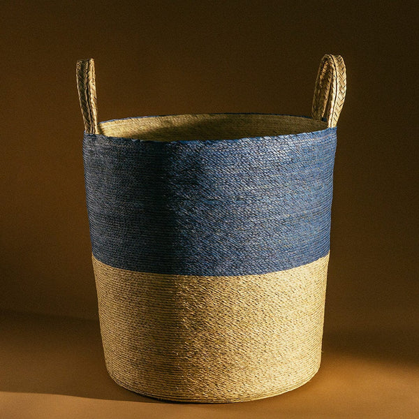 Round Blue Basket Baskets 