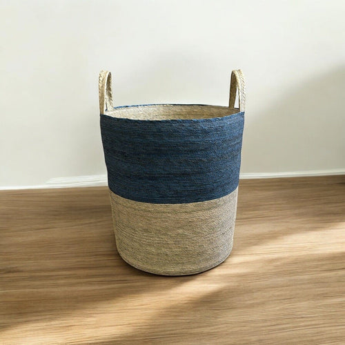 Round Blue Basket Baskets 