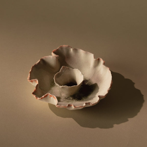 Ruffle Candle Bowl | Ruby Pool Candles & Incense 