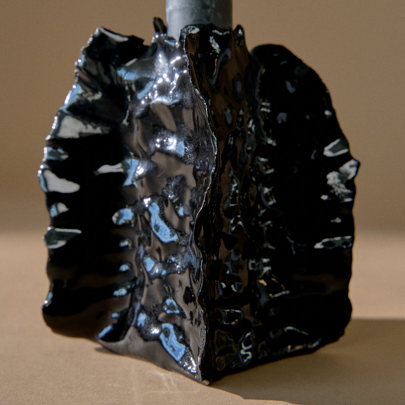 Sigarylis Candle Stand | Gloss Black Candles & Incense 