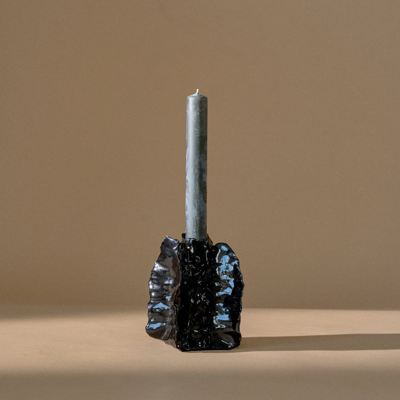 Sigarylis Candle Stand | Gloss Black Candles & Incense 