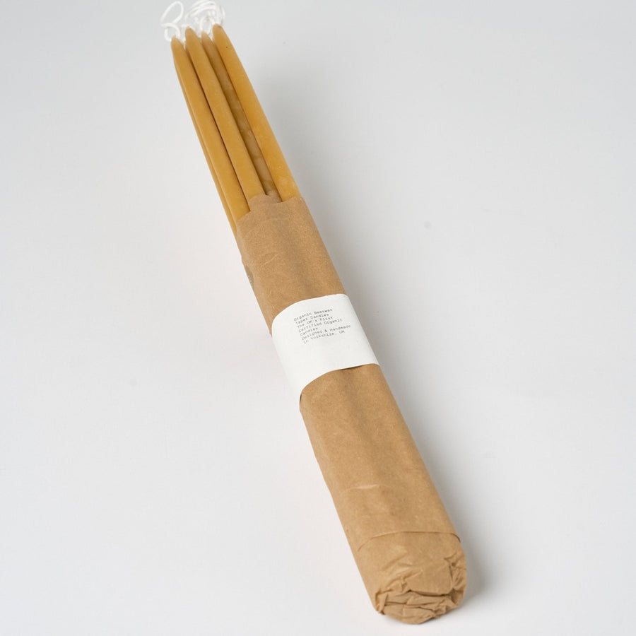 Slim 16" Taper Candles | Natural Beeswax_Skar Organics_201-41-1997.3-136NatBeesOS | Obakki