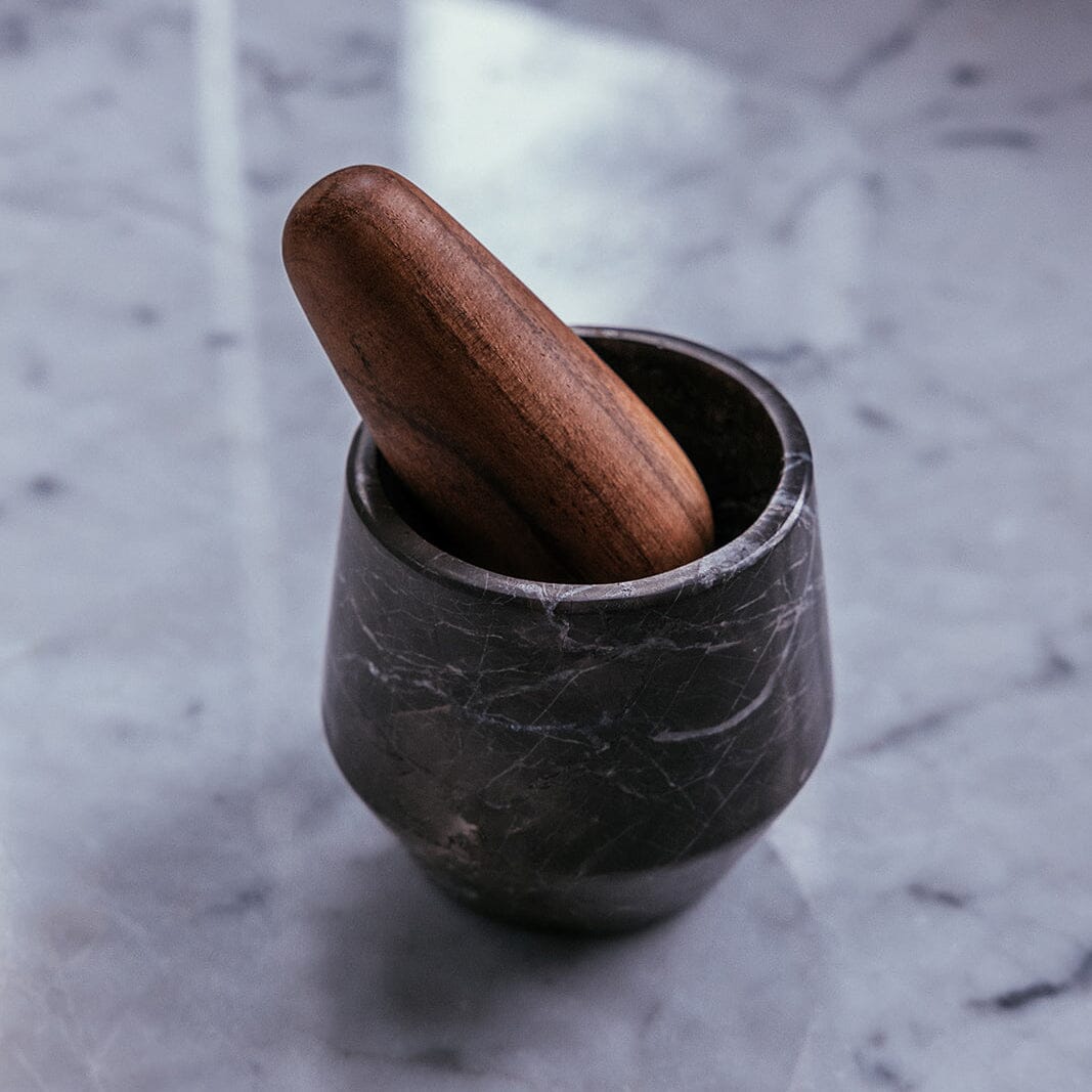 Small Holbox Mortar and Pestle | Black Mortar + Pestles 