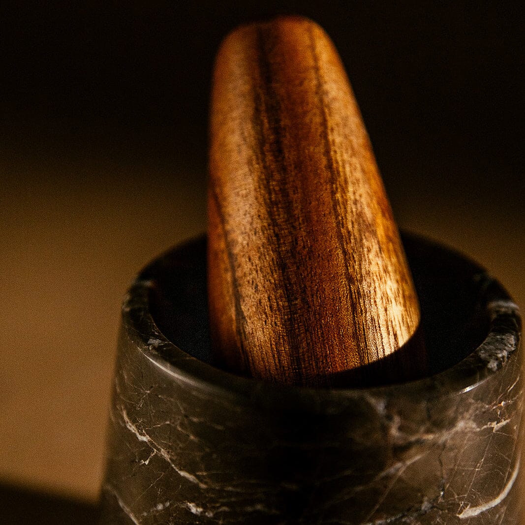 Small Holbox Mortar and Pestle | Black Mortar + Pestles 