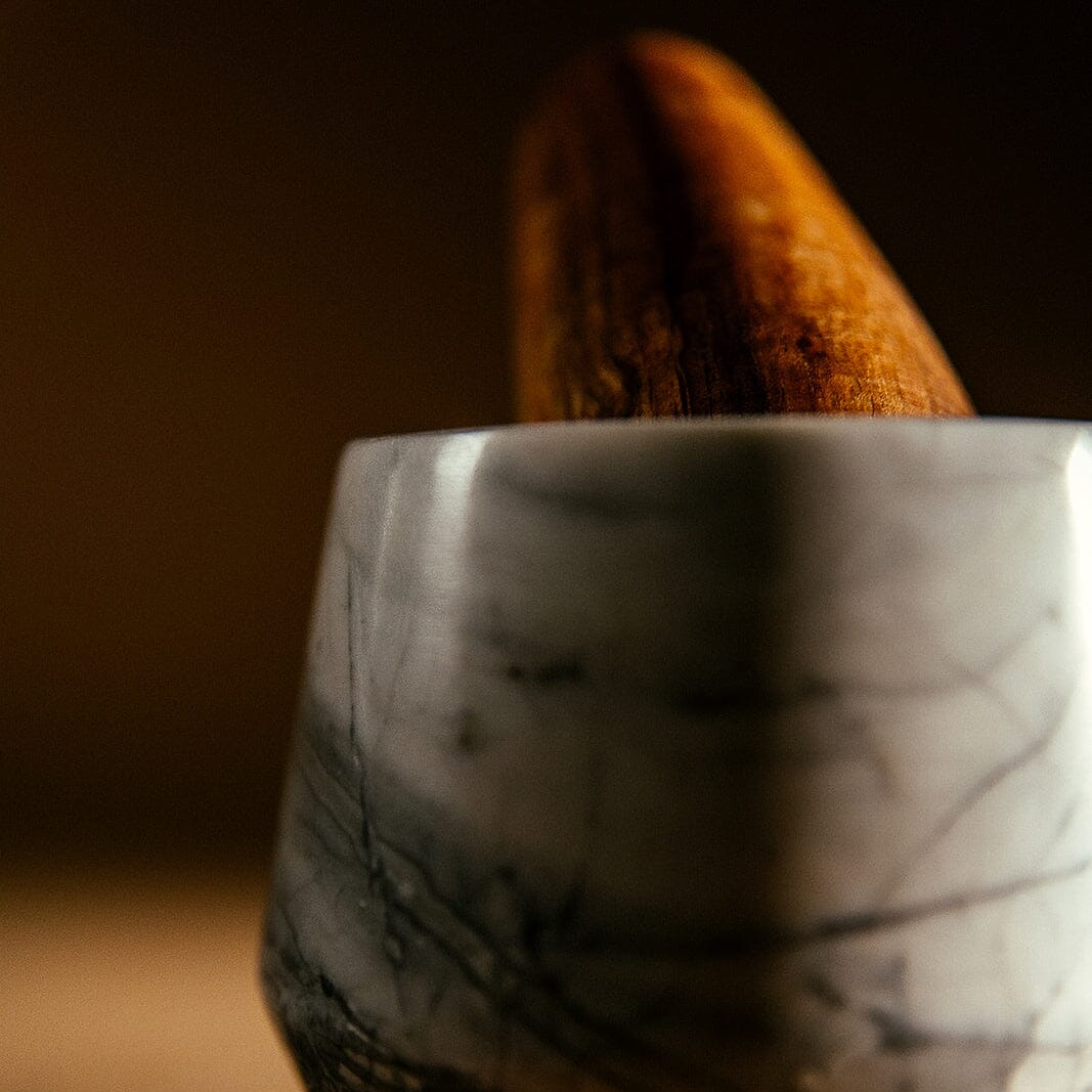 Small Holbox Mortar and Pestle | White Mortar + Pestles 