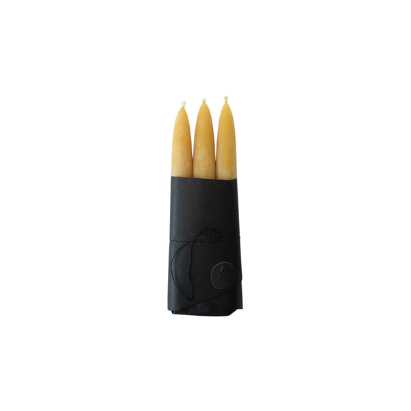 Taper Candle Set of 3 | Cedar Yellow Candles 