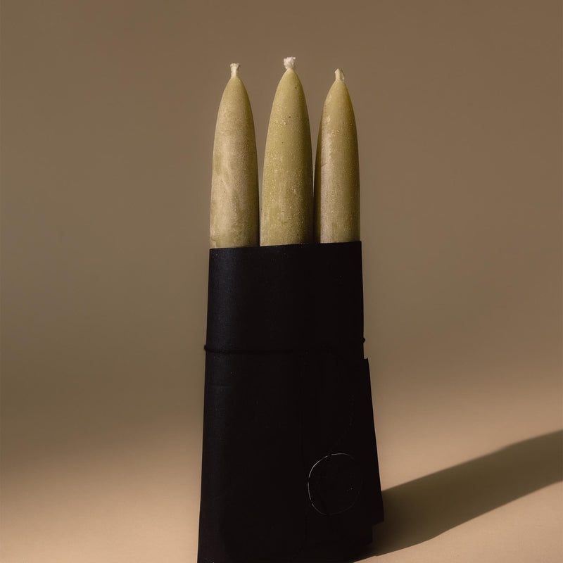 Taper Candle Set of 3 | Lavender Green Candles 