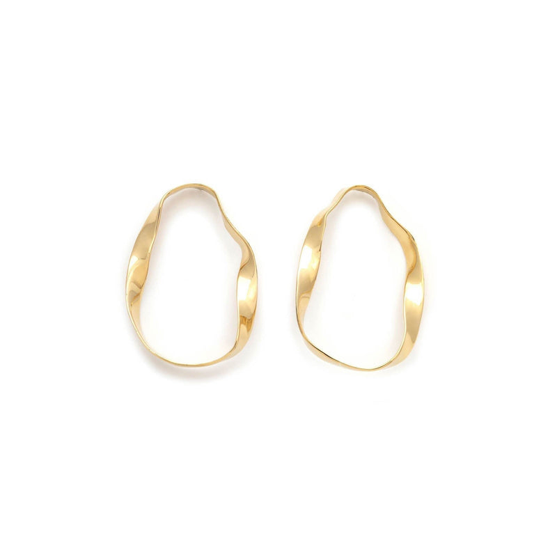 TEST Abstract Oval Earrings Earring Gold Plated 