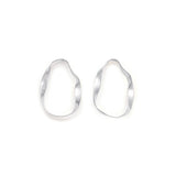 TEST Abstract Oval Earrings Earring Silver Plated 