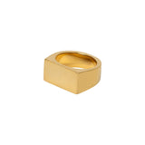 Thick Flat Top Ring Jewelry Gold Plated 5 