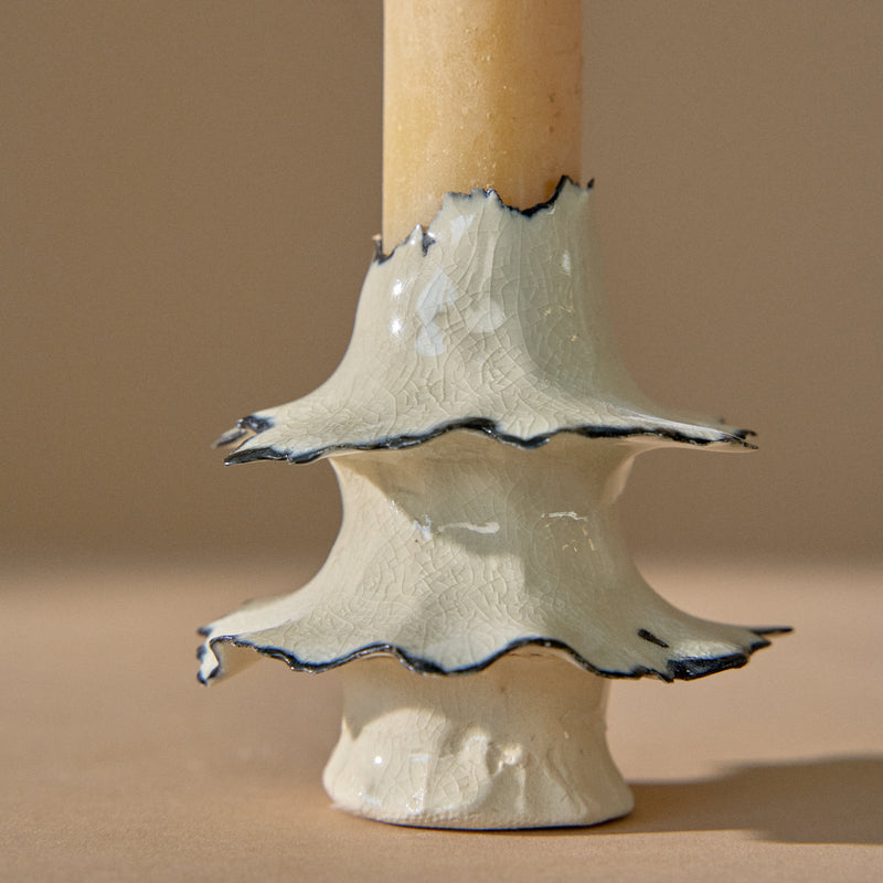 Torn Tier Candle Stand | Black Ring Candles & Incense 