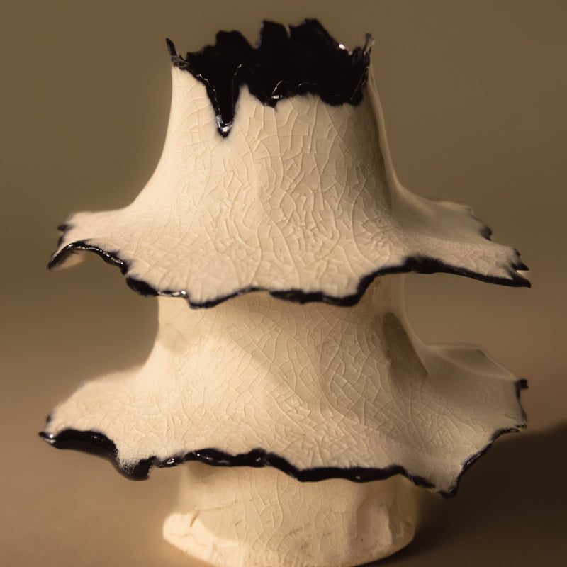 Torn Tier Candle Stand | Black Ring Candles & Incense 