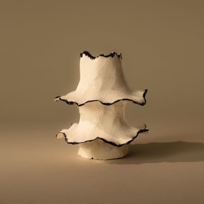 Torn Tier Candle Stand | Black Ring Candles & Incense 